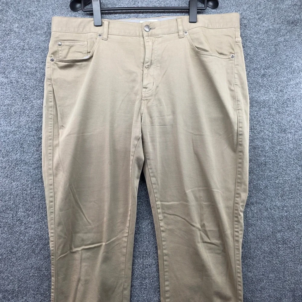 Peter Millar Mens Khaki Tan 5-Pocket Cotton Modal Stretch Pants ME0B39 Size 38